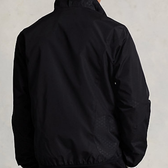 New POLO Ralph Lauren black sustainable reflective water repellent zip jacket L - Picture 3 of 8